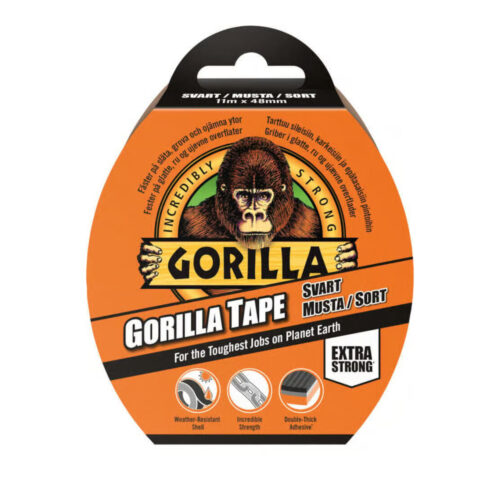GORILLA EXTRA STERK TEKSTILTAPE SVART 48MMX11M