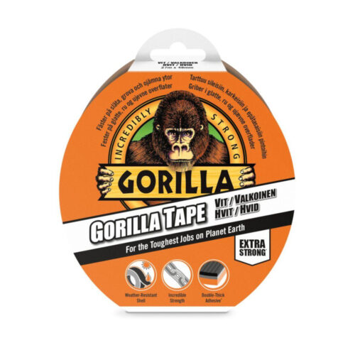 GORILLA EXTRA STERK TEKSTILTAPE HVIT 48MMX27M