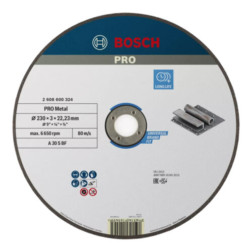 BOSCH KAPPESKIVE 230X3X22.23 MM 25 STK. A 30 S BF PRO METAL