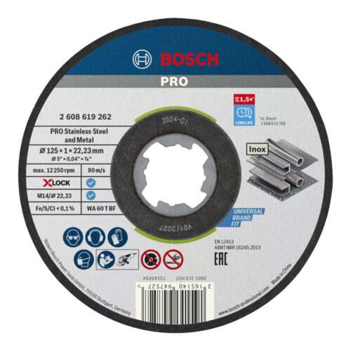 BOSCH KAPPESKIVE 125X1X22.23 MM A1 X-LOCK