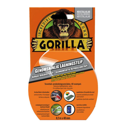 GORILLA REPARASJONSTAPE TRANSPARENT 48MMX8,2M