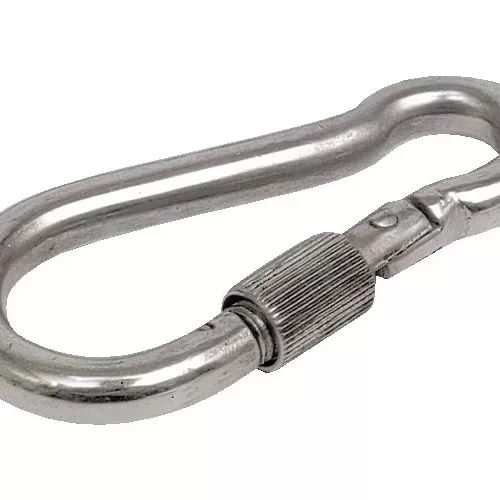 KARABINKROK M/LÅS 120MM SYREFAST
