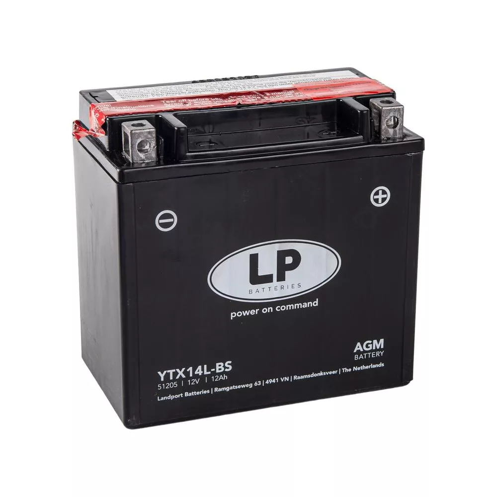 LANDPORT YTX14L-BS 12Ah 12V BATTERI AGM