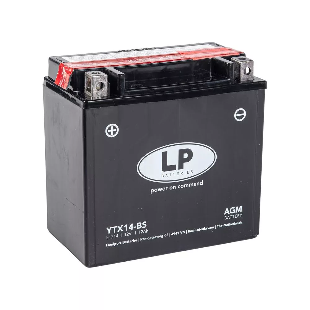 LANDPORT YTX14-BS 12Ah 12V BATTERI AGM