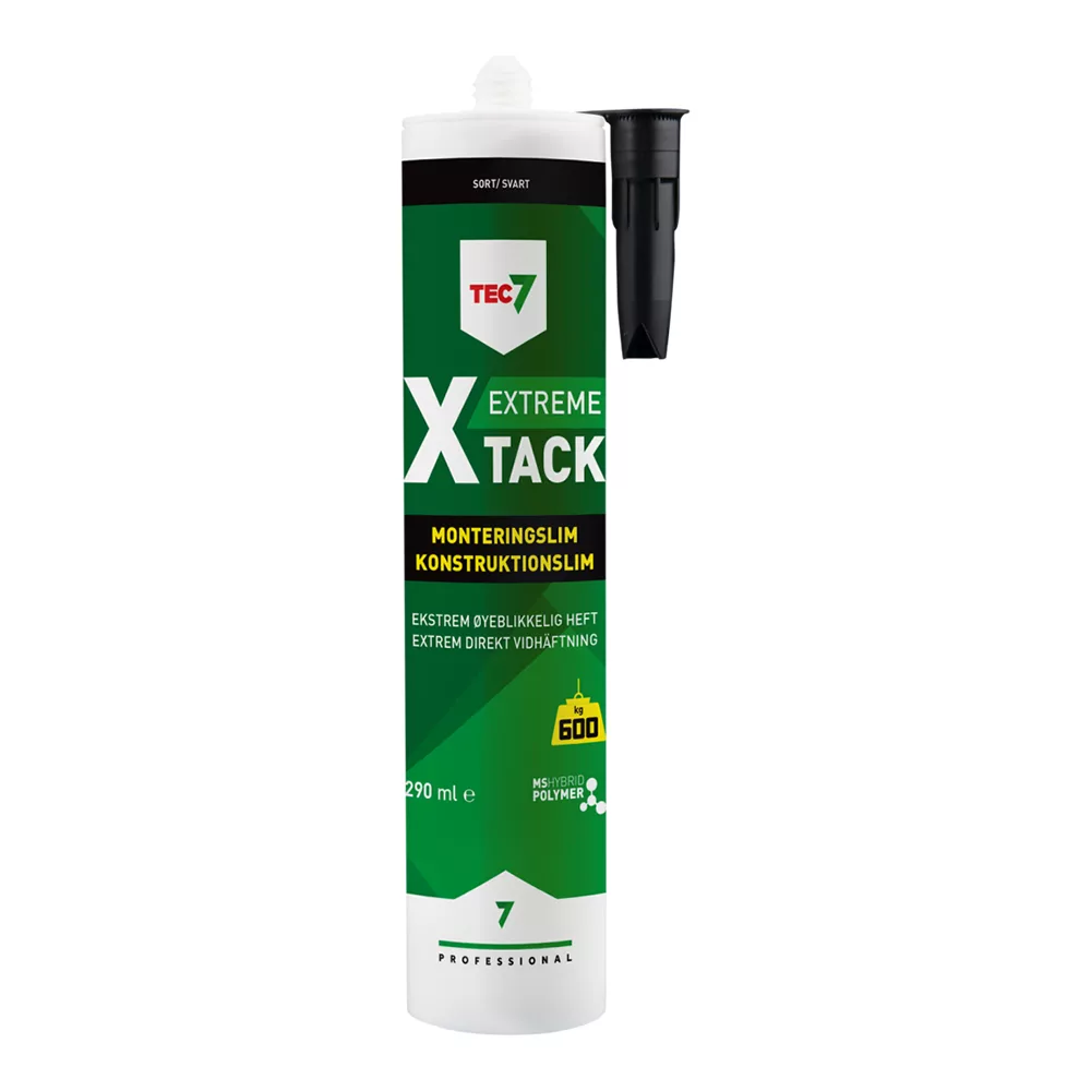 TEC7 X-TACK MONTERINGSLIM SORT 290ML