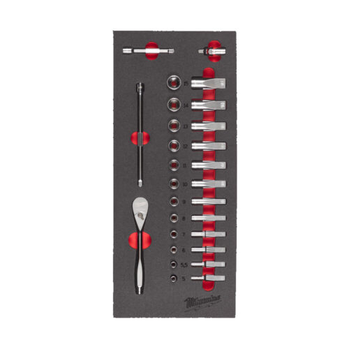 MILWAUKEE SKRALLESETT 1/4" SKUM 28 DELER