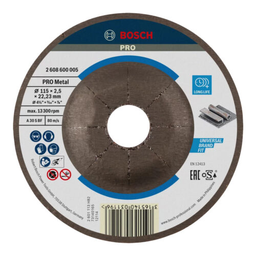 BOSCH A30SBF 115X2.5X22.23 NAV PRO METAL KAPPESKIVE