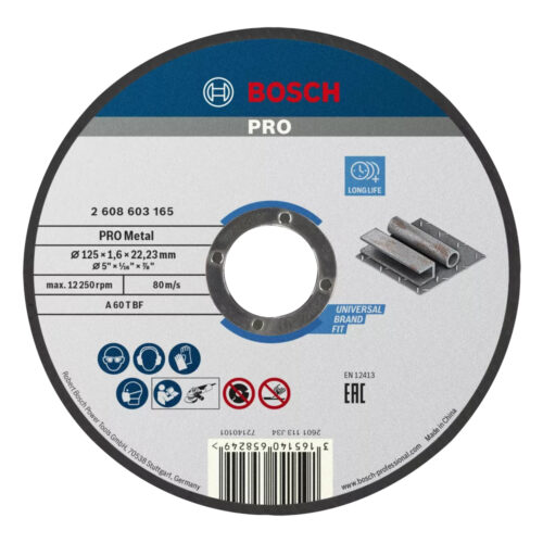 BOSCH A60TBF 125X1.6X22.23 PRO METAL KAPPESKIVE