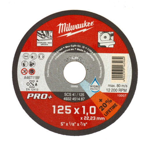 MILWAUKEE METALLKAPPSKIVE PRO+ - SCS 41/125X1.0 KAPPESKIVE