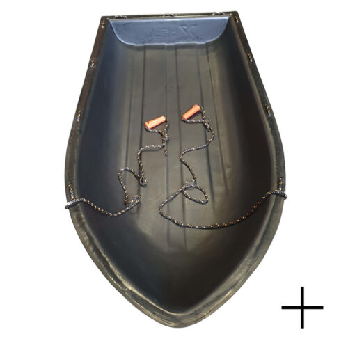 HS X-SLED HD SORT SKOGSPULK EKSTREM M ADAPTER OG DR50M