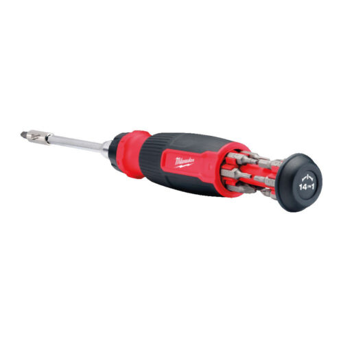 MILWAUKEE MULTI-BIT SKRUTREKKER MED SKRALLEFUNKSJON 14-IN-1
