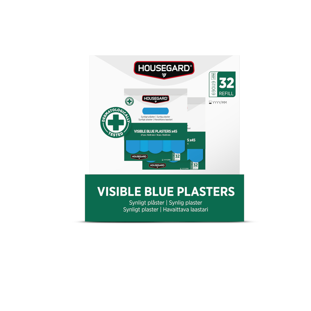 HOUSEGARD SYNLIGE BLÅ PLASTER (2X45 STK) - Bilde 3