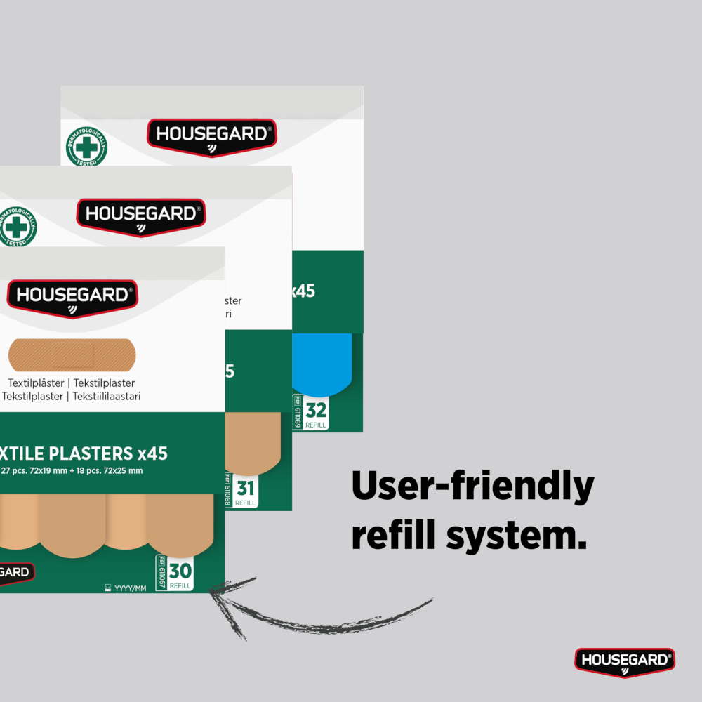 HOUSEGARD SYNLIGE BLÅ PLASTER (2X45 STK) - Bilde 5