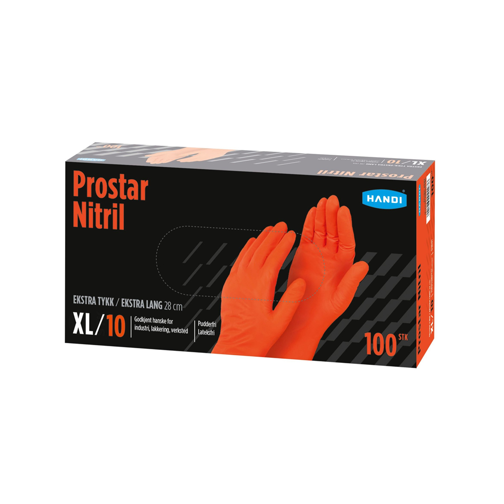 HANDI NITRIL ENG.HANSKER ORANSJE - Bilde 2