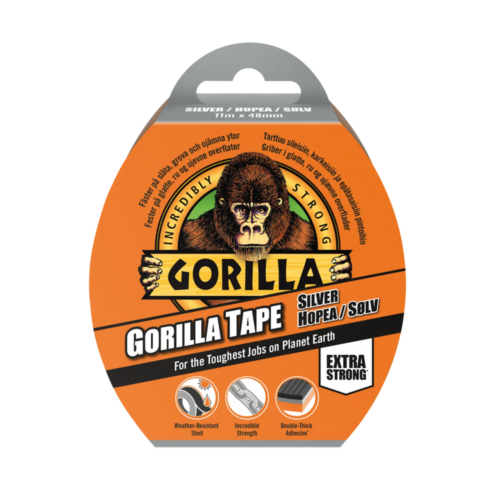 GORILLA EXTRA STERK TEKSTILTAPE SØLV 48MMX11M