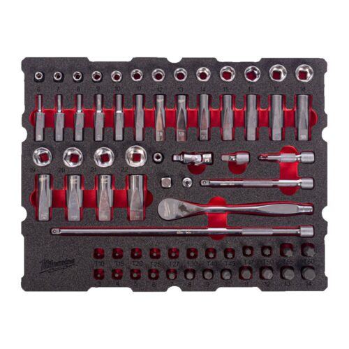 MILWAUKEE SKRALLE-PIPESETT 3/8" 67 DEL PACKOUT SKUMINNLEGG