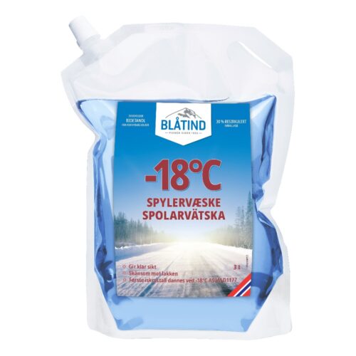BLÅTIND SPYLEVESKE VINTER -18°C POSE 3L